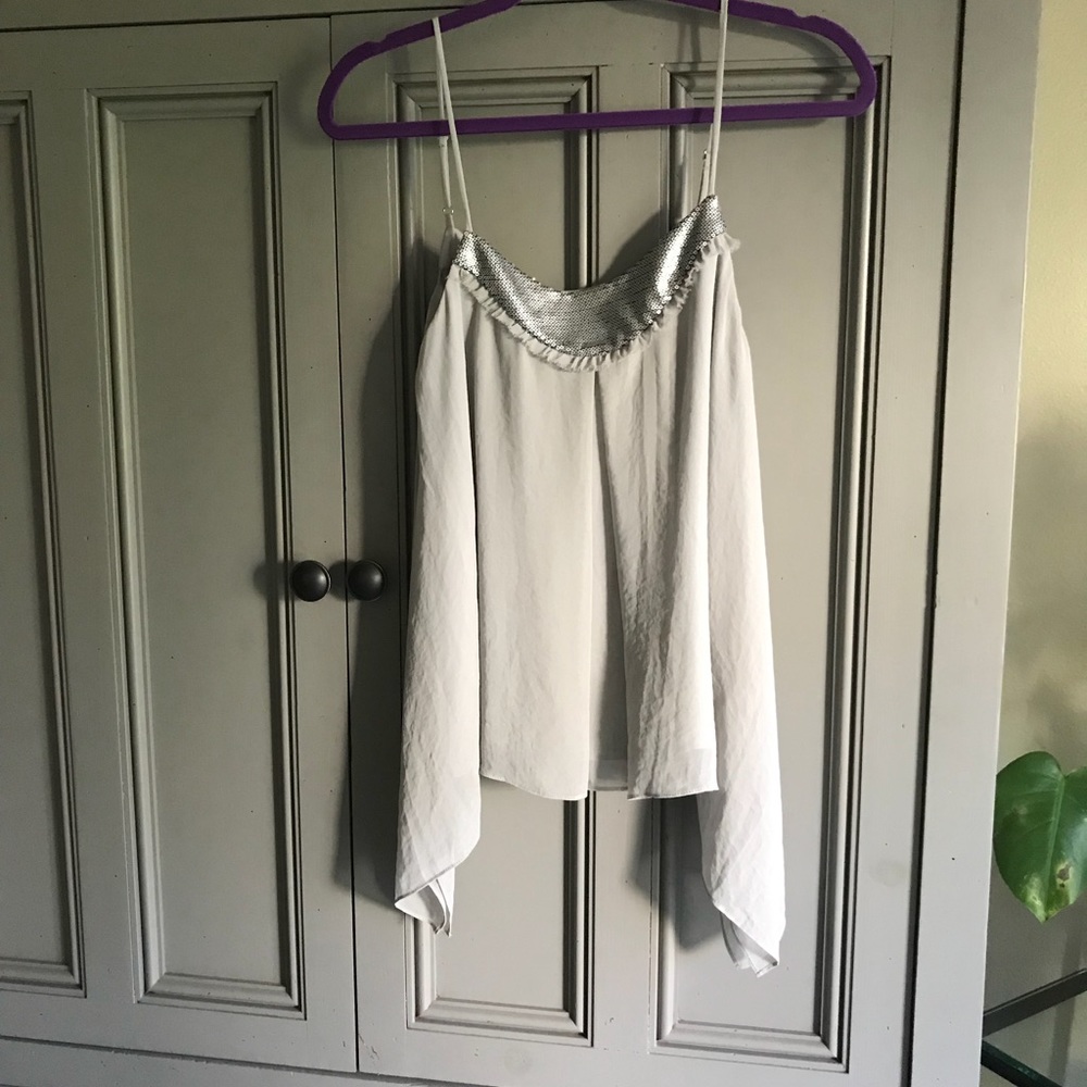 Express Grey & Silver Top